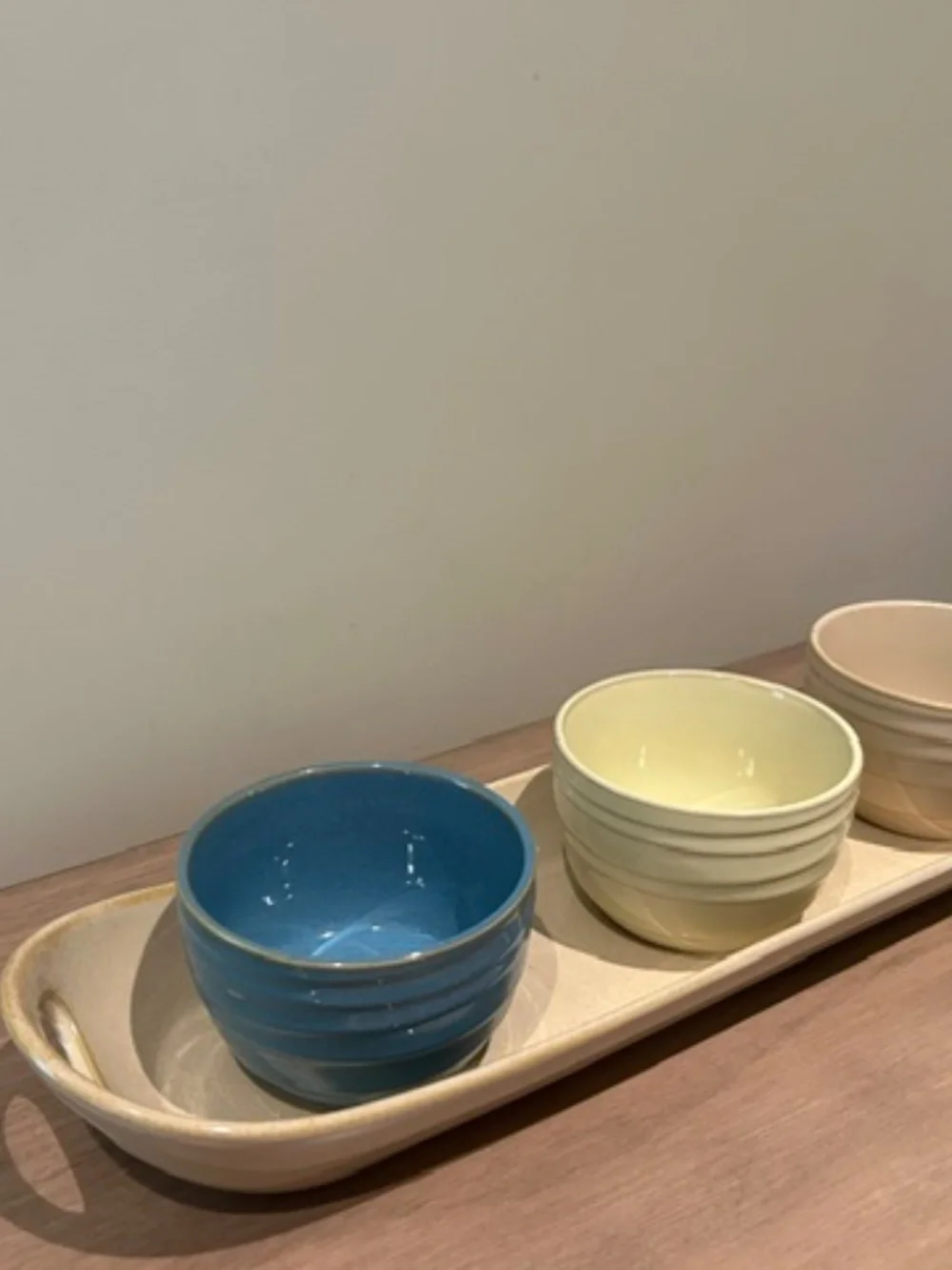 Tray with serving bowls